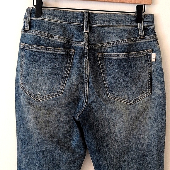 Oliver Logan Womens 26 Ankle Cropped Straight Leg Denim Jeans Boho Western - Picture 6 of 7